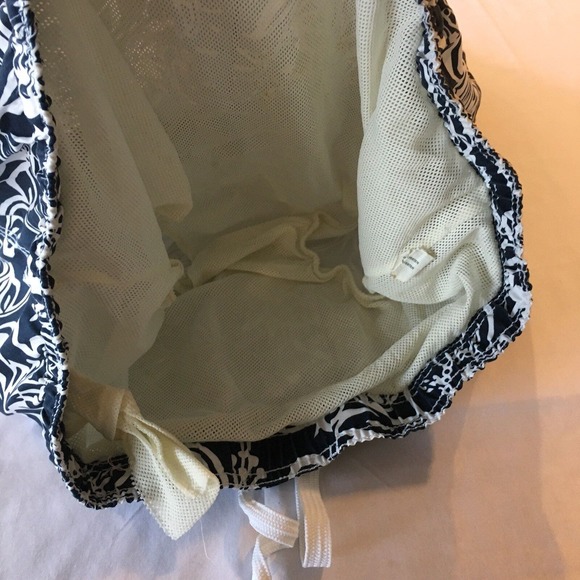 Gap Mens Large Navy Blue White Basic Swimming Shorts Trunks W Mesh Liner - Picture 5 of 12